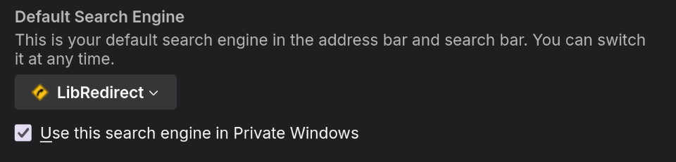 search settings